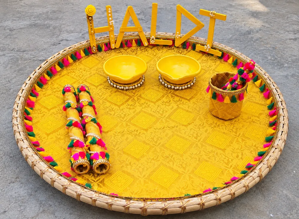 Handcrafted Haldi Platter